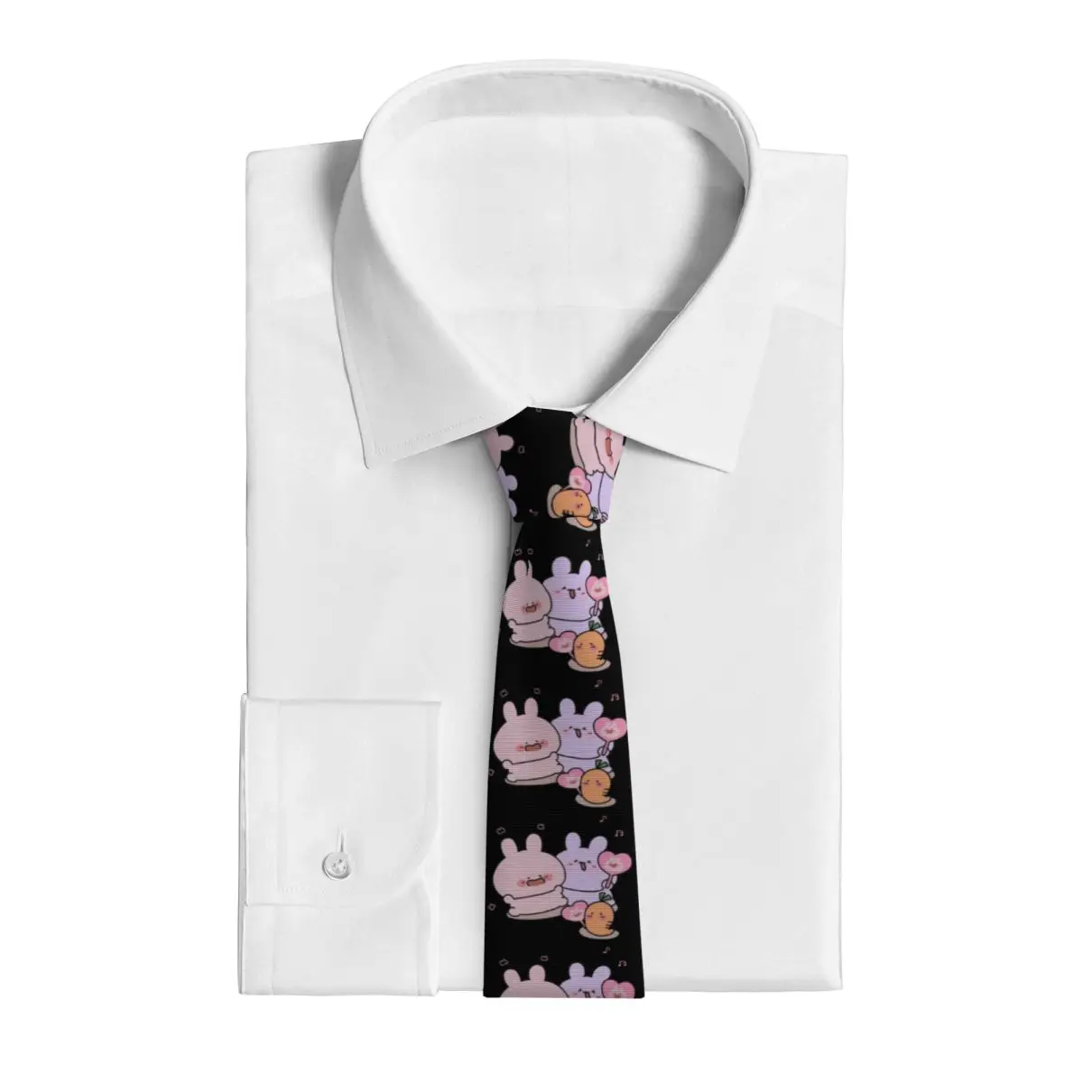Asamimichaan Cute Asamimi (30) Necktie for Men Silk Polyester 8 cm Neck Ties Party Accessories Tie Casual Gravatas