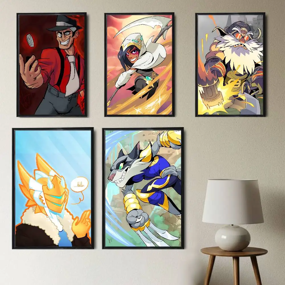 game Teros Imugi Mordex Brawlhalla Poster Prints Wall Art Picture Painting Gift Living Room Restaurant Bar Large Dec Sticker