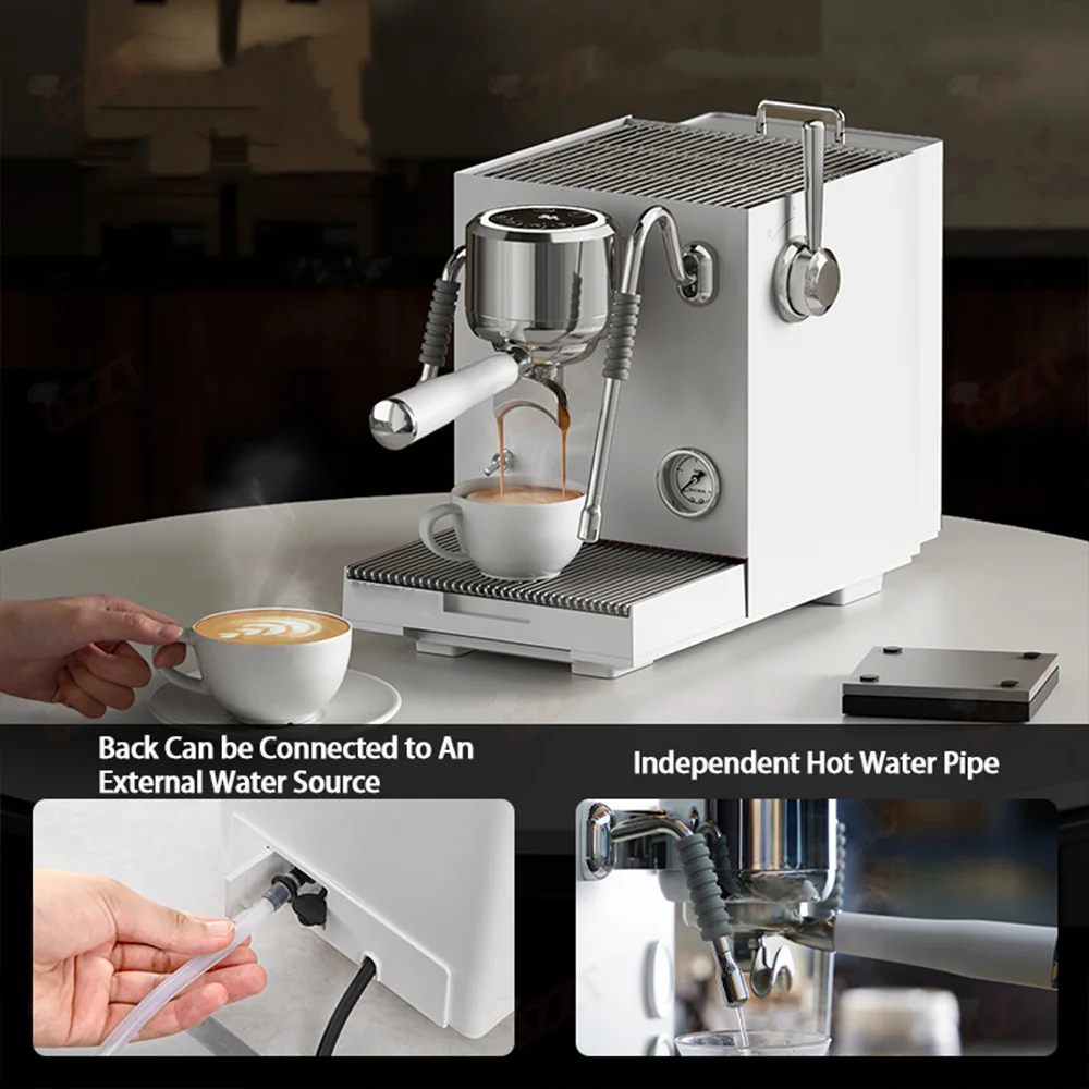 Hotel Office Commercial Espresso Maker, 58MM With 2 Italian Style Pumps 3 Instant Heating Boilers Pre‑soaking Function Coffee