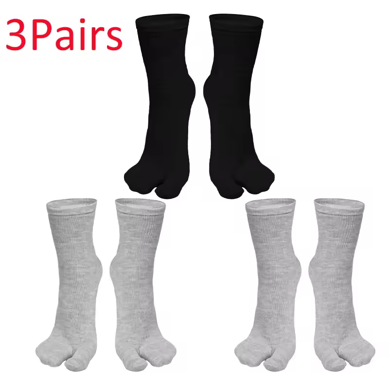 Fashion Japanese Style Tabi Toe Socks for Men Women Summer Fiber Two Finger Socks Kimono Flip Flop Sandal Split Tabi Toe Sock - Image 11