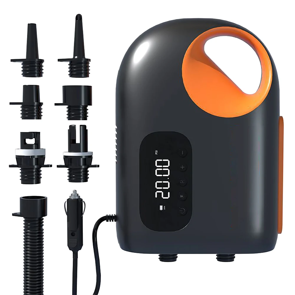 

Portable Electric SUP Air Pump With LED Light Wired/Wireless 20PSI Inflatable High Pressure Paddle Board Pump DC12V