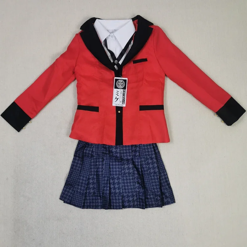 Disfraz de Yumeko Jabami, uniformes escolares, trajes de Jabami Yumeko, conjunto completo con medias, uniforme escolar JK para chica para Comic Con