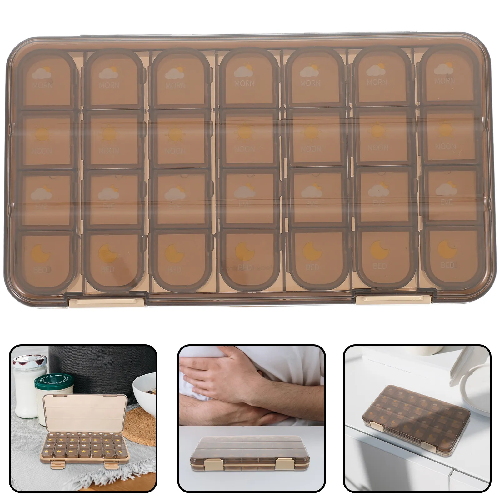 Portable Medicine Case Small Divided Organizer Sealed Travel Pill Box Compact Lightweight Medicine Dispenser Travel Organizer