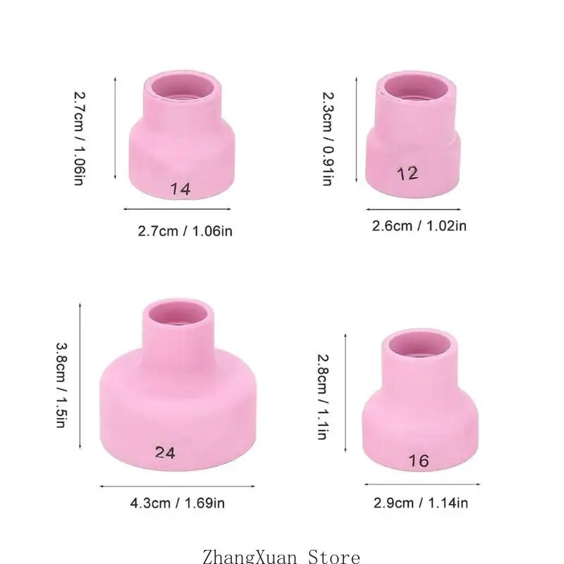 4-teiliges Keramik-Schweißbecher-Set für Schweißgeräte, Industriebedarf für WP9 3XUF – Detail 6