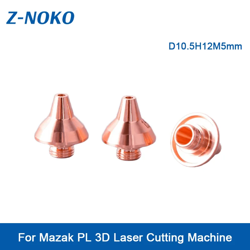 10Pcs/lot Mazak PL 3D Laser Cutting Nozzle D10.5H12M5mm Nozzle Tip For Fiber Laser Head 3D Nozzle Cutting Welding Machine
