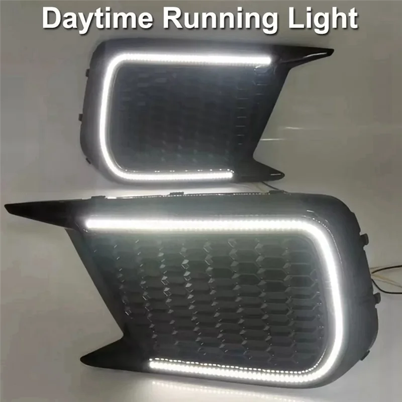 

For Subaru WRX STI 2018-2021 Switchback Sequential LED DRL Fog Light Cover Kit Bezel-ABQF