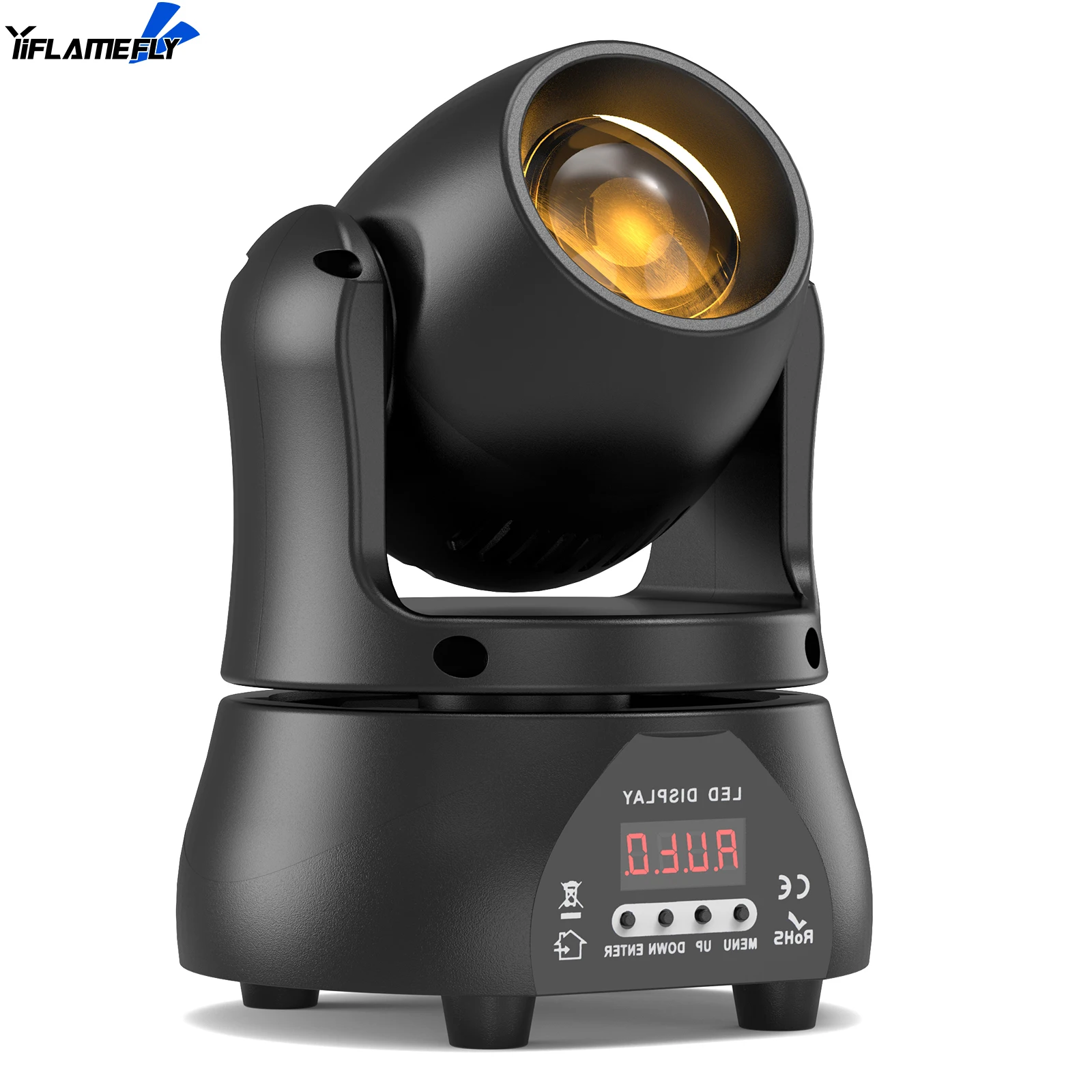 

Yiflamefly 40 Вт мини-лучевой светильник с подвижной головкой, сценический светильник, стандарт DMX512 13CH для DJ, концертной вечеринки, свадьбы, ночного клуба, танцевального зала