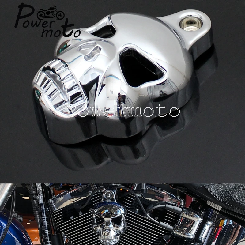 Motor Modified Skull Horn Carburetor Cover For Harley Big Twins V-Rod Sportster Dyna Touring Softail Cowbell Horn Cover 1992-14