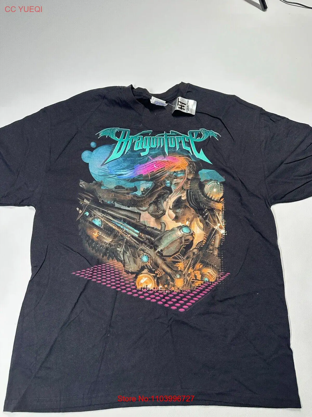 VTG 2000s Dragonforce Band Metal Rock Promo Music Tour Faded Concert T-Shirt Xl