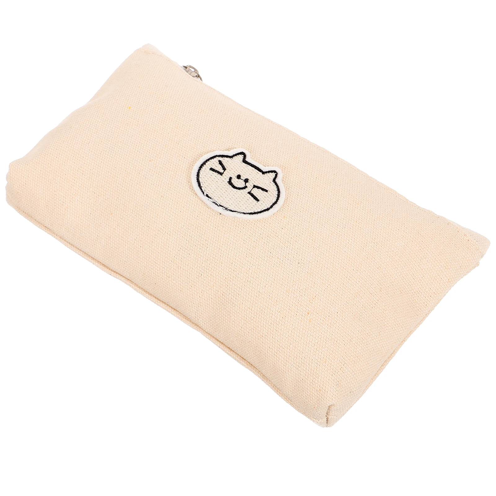 

White Cat Pencil Case Kawaii Pen Storage Bag Cute Zipper Design Multi function School Supplies Student Stationery ganizer