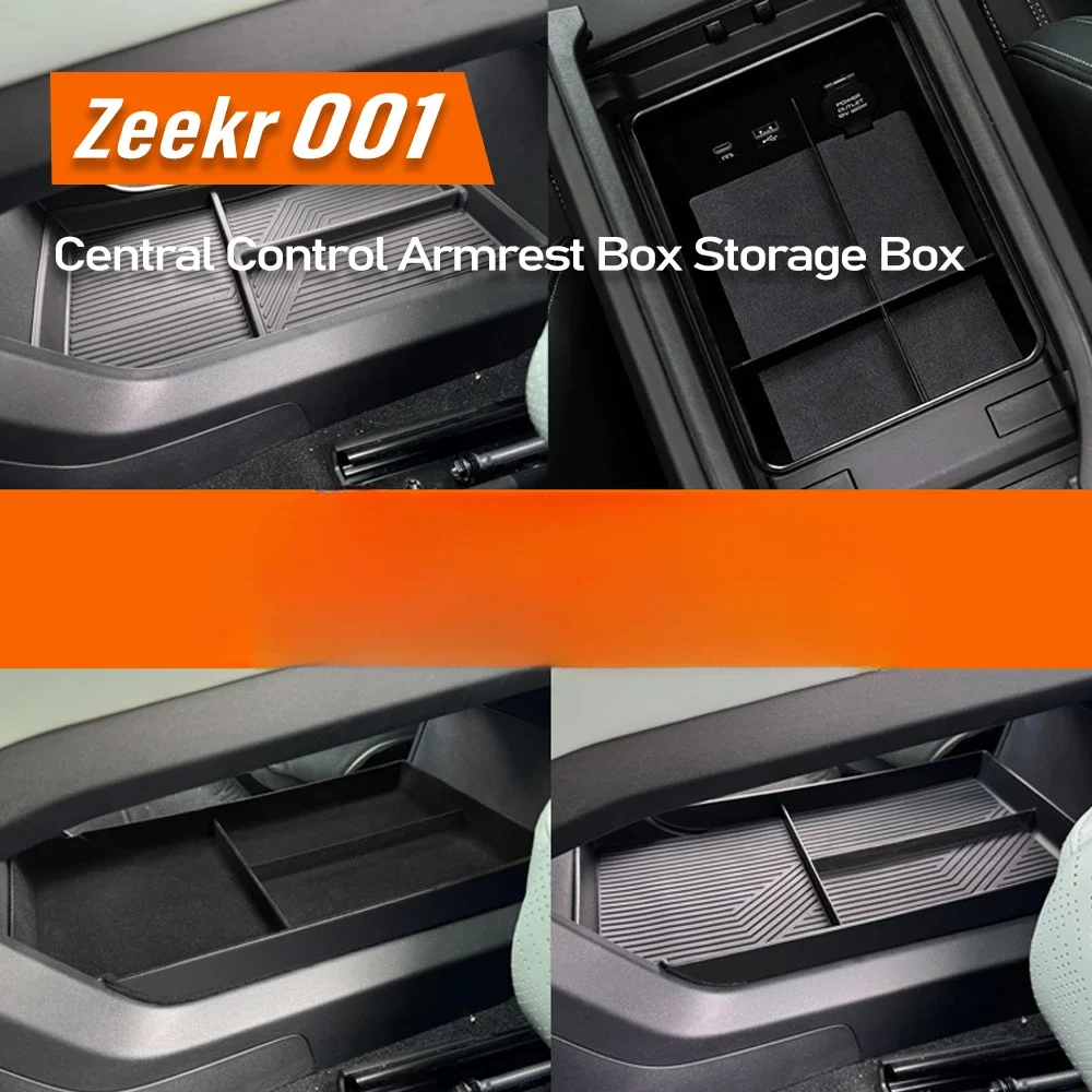 

For Zeekr 001 2024 2025 New Zeekr 001 Center Console Lower Armrest Box Storage Box Accessories Car Interior Modification