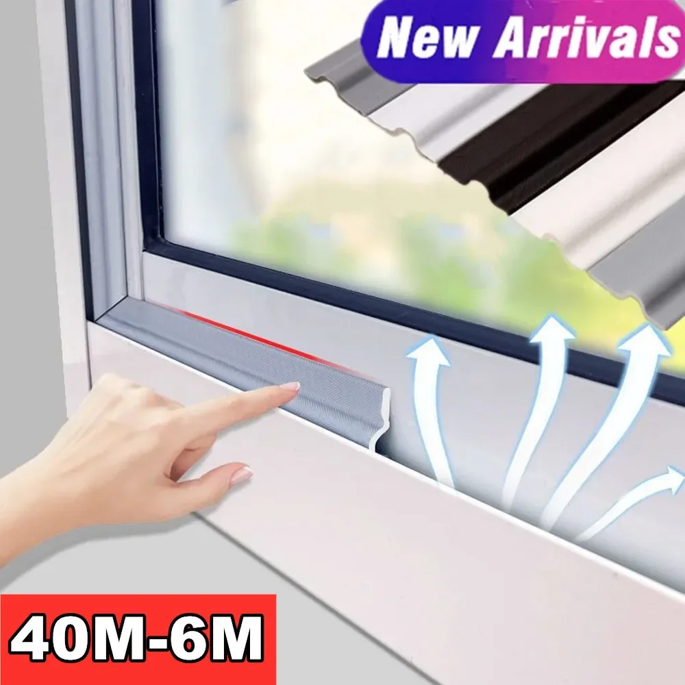 New 40M Window Weather Seal Strip Acoustic Foam Wall Insulation for Sliding Door Windows Windproof Soundproof Cotton Seal Sound