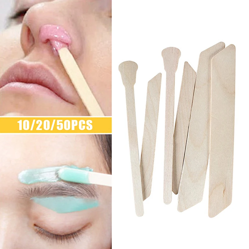 Bâton d'épilation en bois pour femme, spatule d'épilation au poulet, bâtons d'avertissement, outil de beauté pour le visage et les sourcils