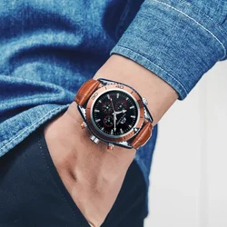 Automatic Mens Watch Self Wind Mechanical Orange Blue Black Leather Rubber Stainless Steel Strap Classic Fashion Watches