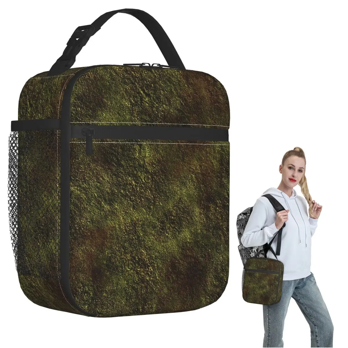 

Изолированная сумка для обеда Grass Battlemat для женщин и детей, портативные коробки для еды, термосумка для ланча