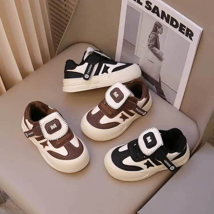 Cotton Shoes for Boys and Girls 2024 Winter New Cashmere Warm Baby Cotton Shoes