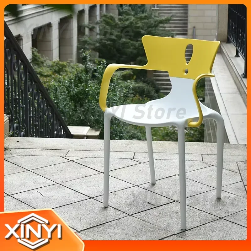 Nordic Transparent Plastic Dining Chair for Modern Home Office Outdoor Use Creative Leisure Back Chair for Simple Splicing