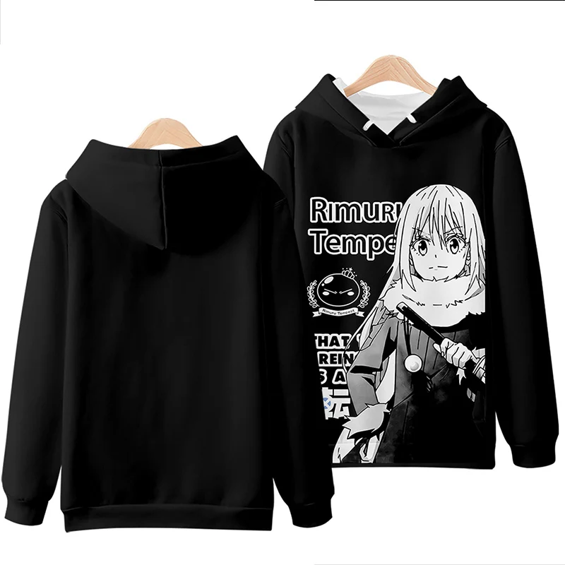 Anime That Time I Got Reincarnated As A Slime Rimuru Tempest Cosplay Costume Unisex 3D Hoodie Zipper Hooded Sweatshirt Outerwear