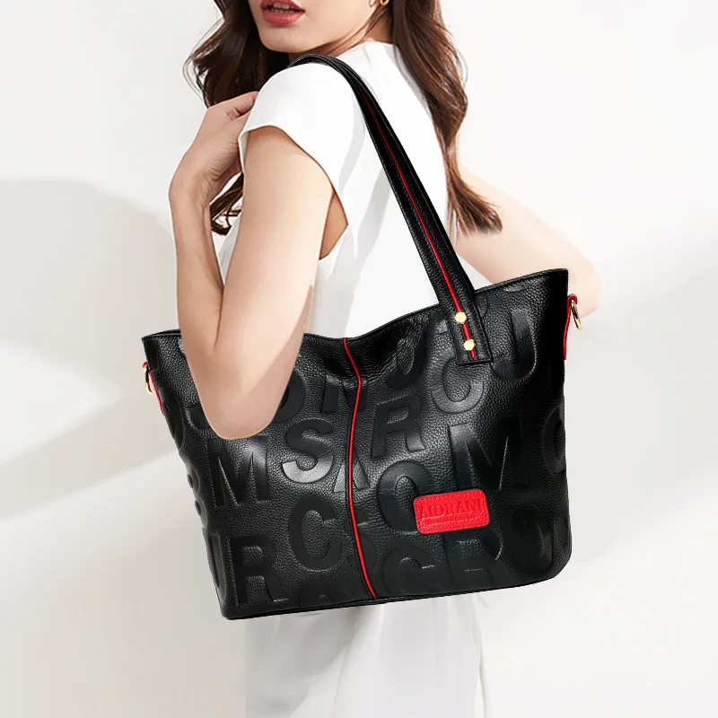 

Women's Genuine Leather Bag - New Style, Fashionable, Top-Grain Cowhide, Large Handbag, Shoulder & Crossbody Bag