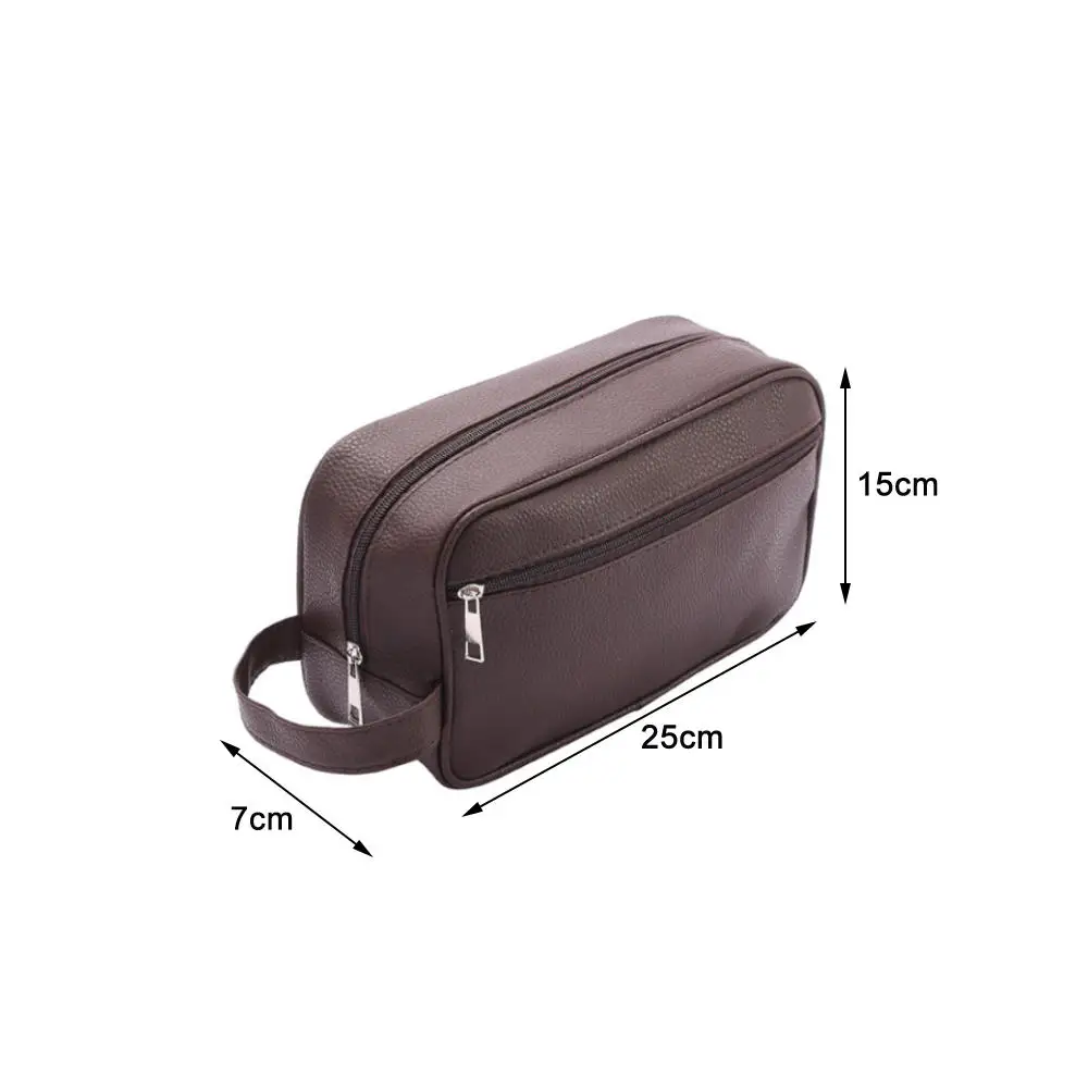 2024 New Large-Capacity Makeup Bag Pu Leather Portable Travel Wash Cosmetic Bag Toiletries Organizer Female Storage Handheld Box