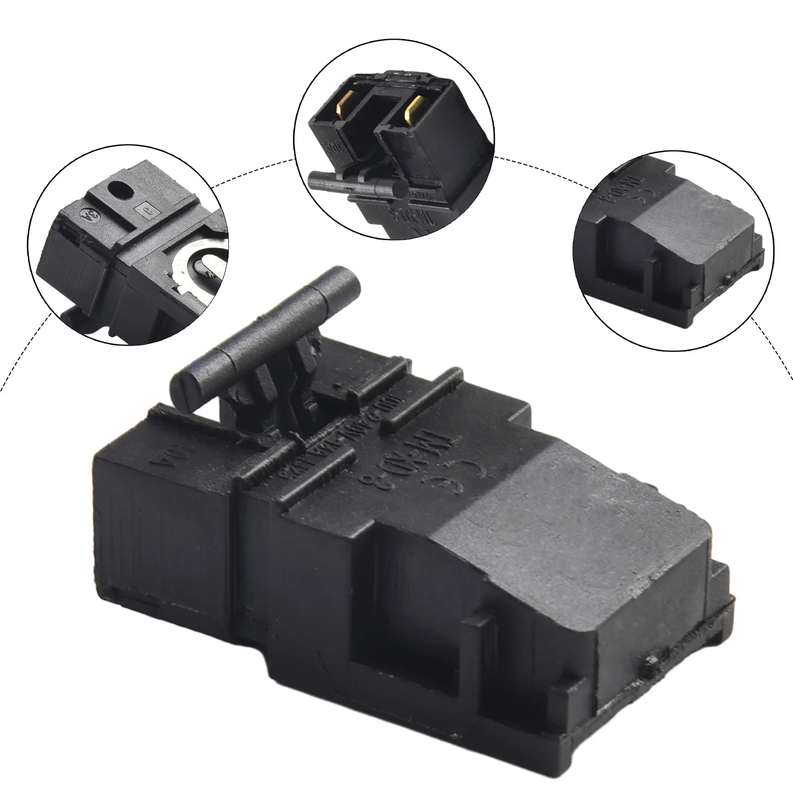 ปุ่มสวิทช์เทอร์โมสตัทที่มีประโยชน์สวิตช์ teko listrik ชิ้นส่วน TM-XD-3พลาสติกและโลหะ T125 100องศาเซลเซียส