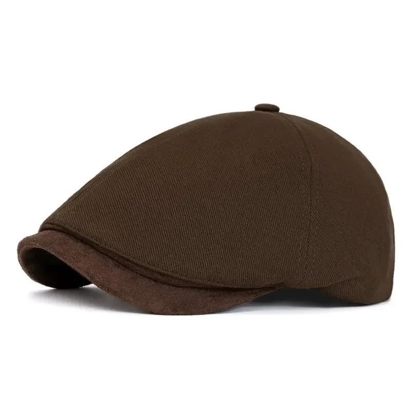 

LDSLYJR Spring and Autumn Cotton Solid Print Newsboy Caps Men Flat Cap Women Painter Beret Hats 94