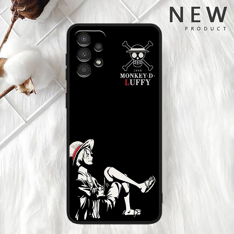 Cartoon O-ne P-ieces Luffy For Samsung A90 A80 A70S A60 A50S A40 A30S A20E A20S A10S Silicone Black Phone Case