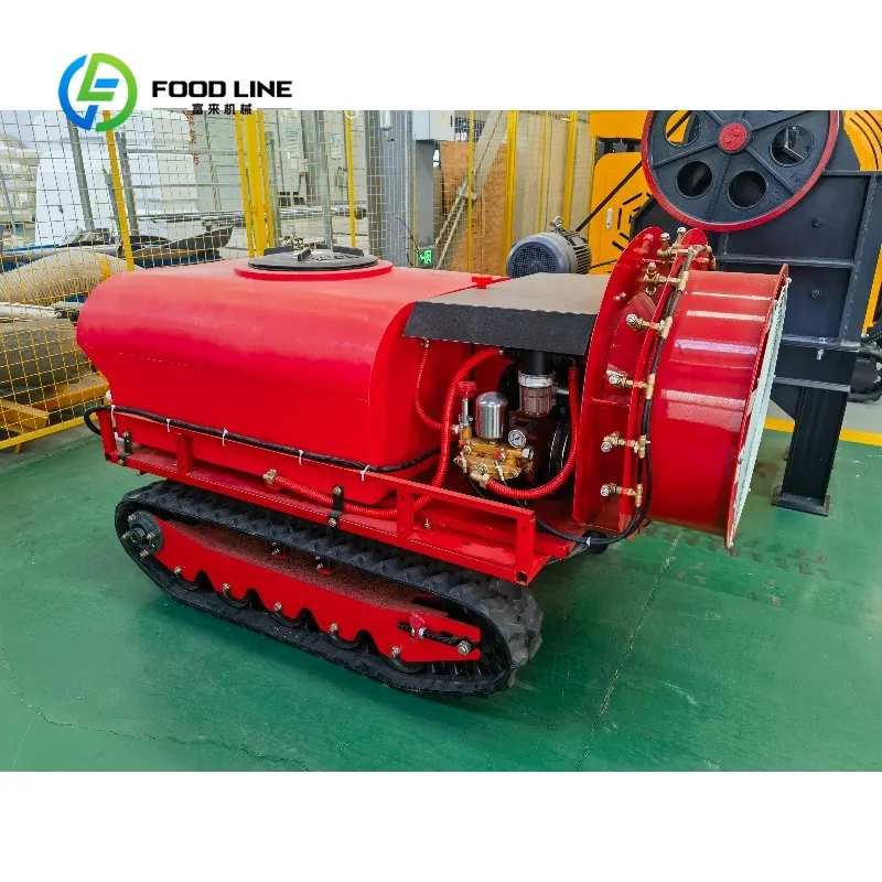 Orchard Sprayer Self Propelled Crawler Remote Control High Pressure Agricultural Robot Unmanned Vehicle Farm Customizable