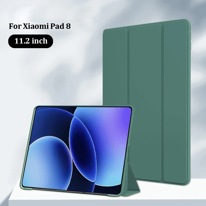 

Funda For Xiaomi Pad 8 Case 11.2 inch Trifold PU Leaher Soft TPU Back Stand Tablet Shell For Coque Xiaomi Pad 8 Mi Pad 8 Case