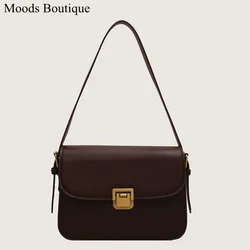 MOODS Retro Shoulder Bags For Women 2023 New Designer Bag Luxury Crossbody Bag Dual Straps Messenger Bag Quality Mini Briefcase