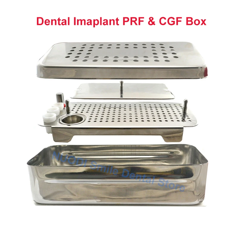 Dental PRF Platelet Rich Fibrin Box Instruments Set Dental GRF Box CGF PRF Preparation Press Membrane Tool for Dentistry Implant