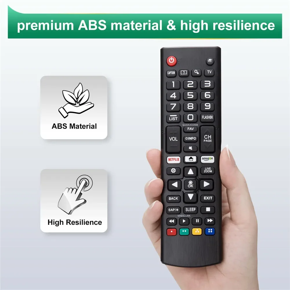 

YA For AKB75095307 Universal Remote Control for LG Smart LED OLED LCD UHD HDTV Plasma Magic 3D 4K UHD HDR Compatible