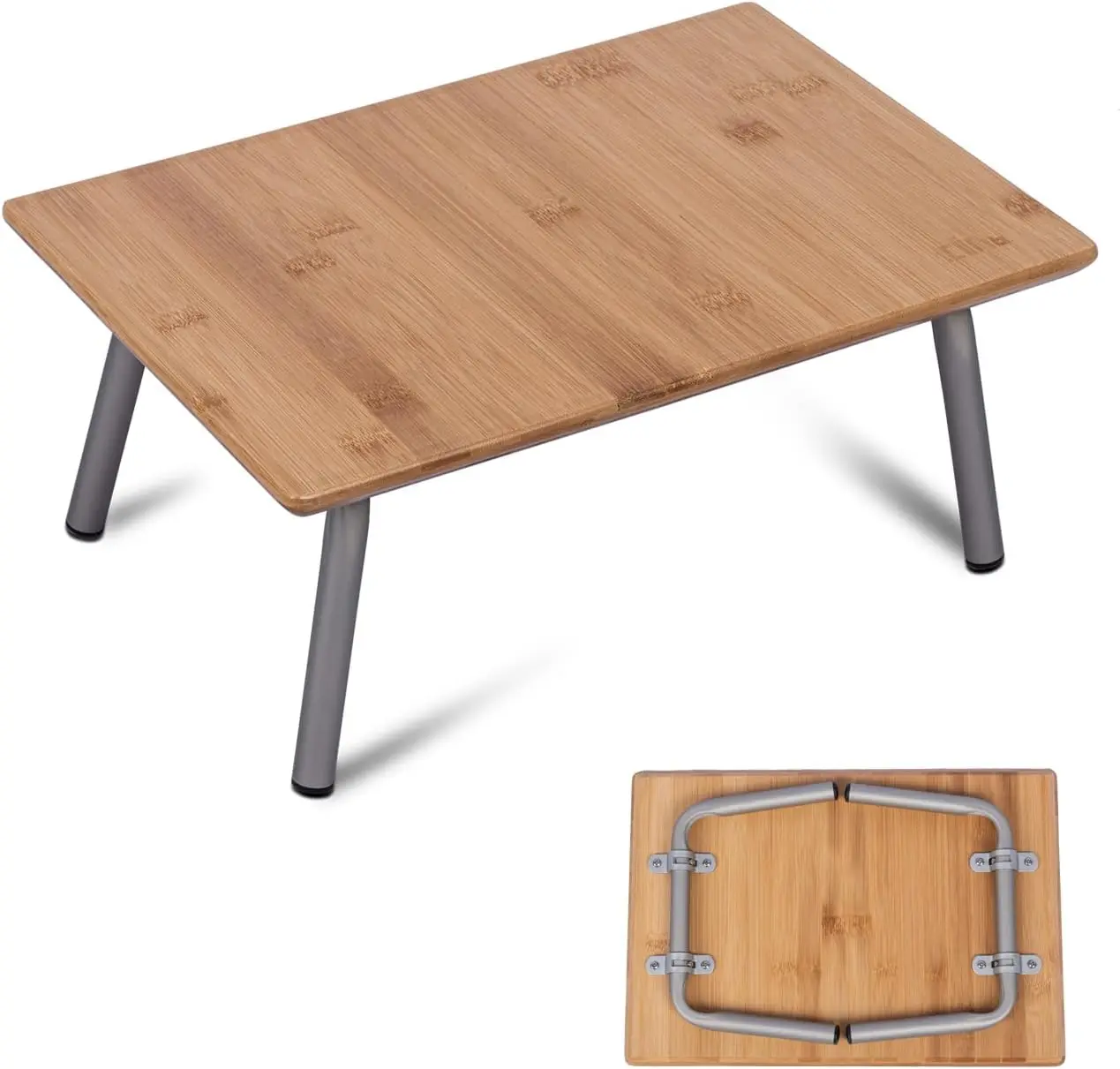 Light Small Folding Bamboo Table for Beach Camping Picnic Tray Table
