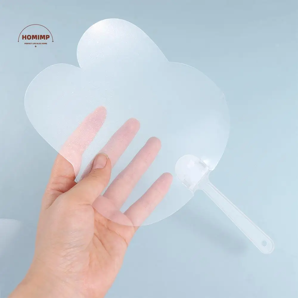 

Creative DIY Transparent Hand Fans Handicrafts Portable DIY Blank Fan Cute Graffiti Fan Supplies