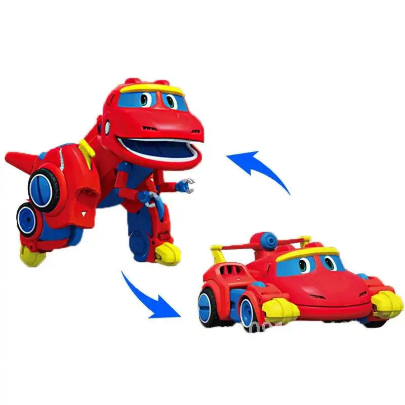 5 pz/set ABS Min Deformazione Gogo Dino Action Figures REX Trasformazione Auto Aereo Motoscafo Gru Dinosauro giocattoli per I Bambini