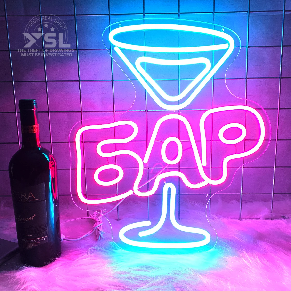 Bar neon glass shape suitable for BAR party mood lights birthday party brighten up the atmosphere to make your party more lively