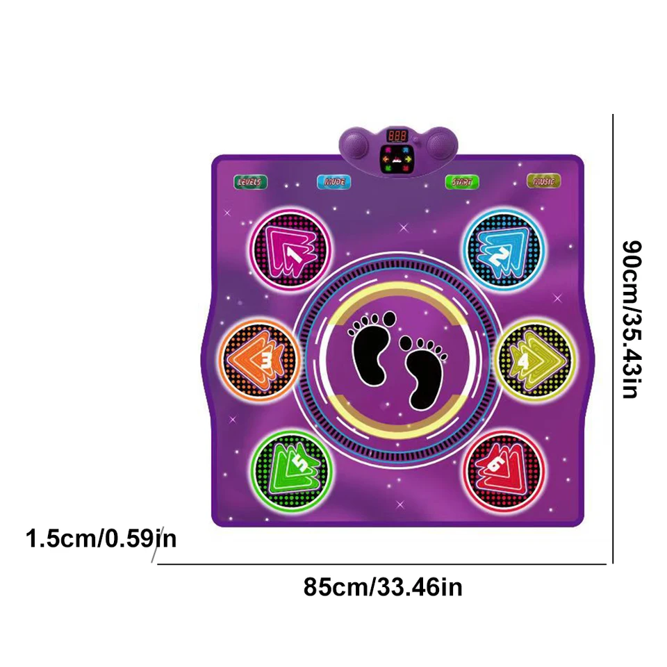 Tapis De Danse Musical Avec Bluetooth Et Boxe – 6 Modes De Jeu – Pour Enfants 3 à 10 Ans – Fonction Punch Et Karaoké