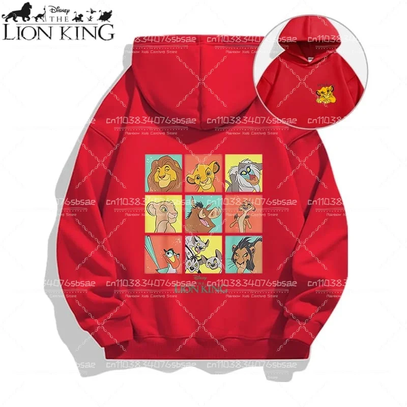 حار الأسد الملك سيمبا الأطفال هوديي للبنين سميكة طويلة الأكمام الملابس الخريف الكرتون الشكل الفتيات هوديس مع قبعة البلوز