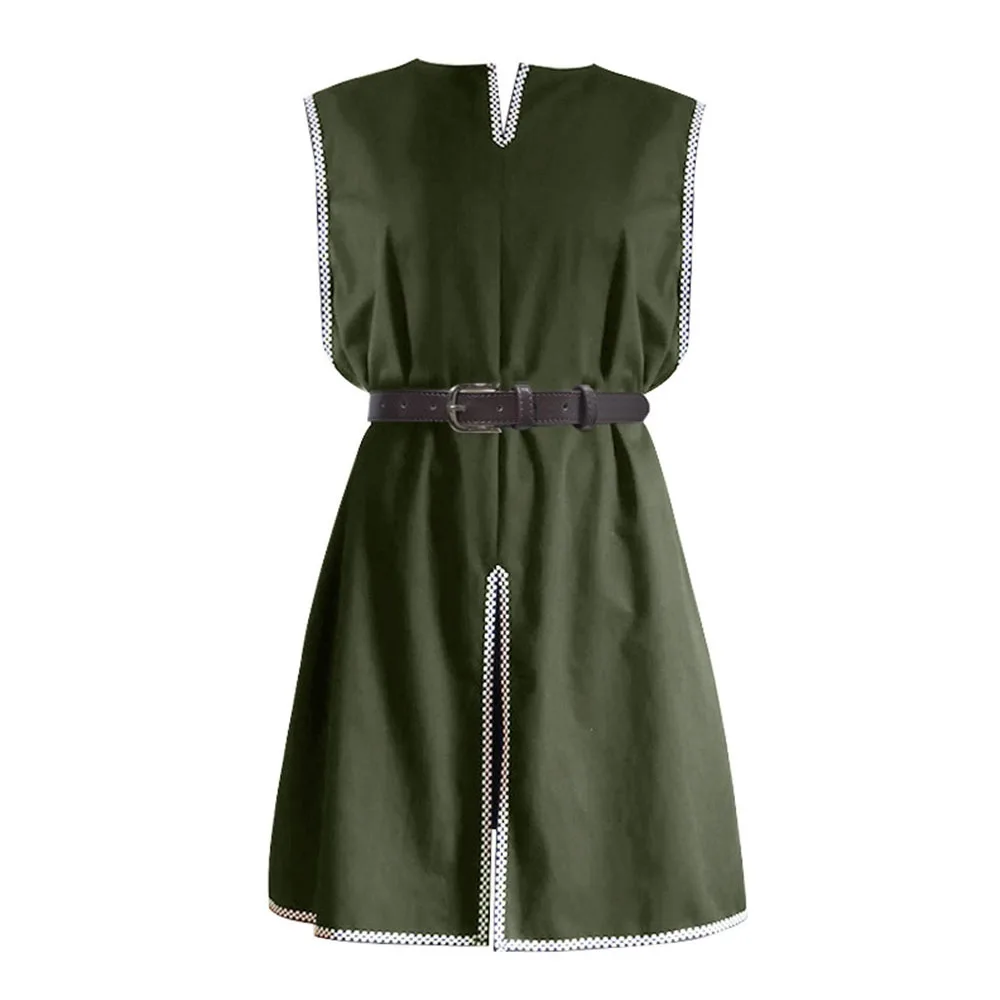 

Средневековый мужской длинный халат рыцаря в стиле ретро, Храм на Хэллоуин, рыцарь, карнавальный костюм, круглый мужской костюм с застежкой на талии