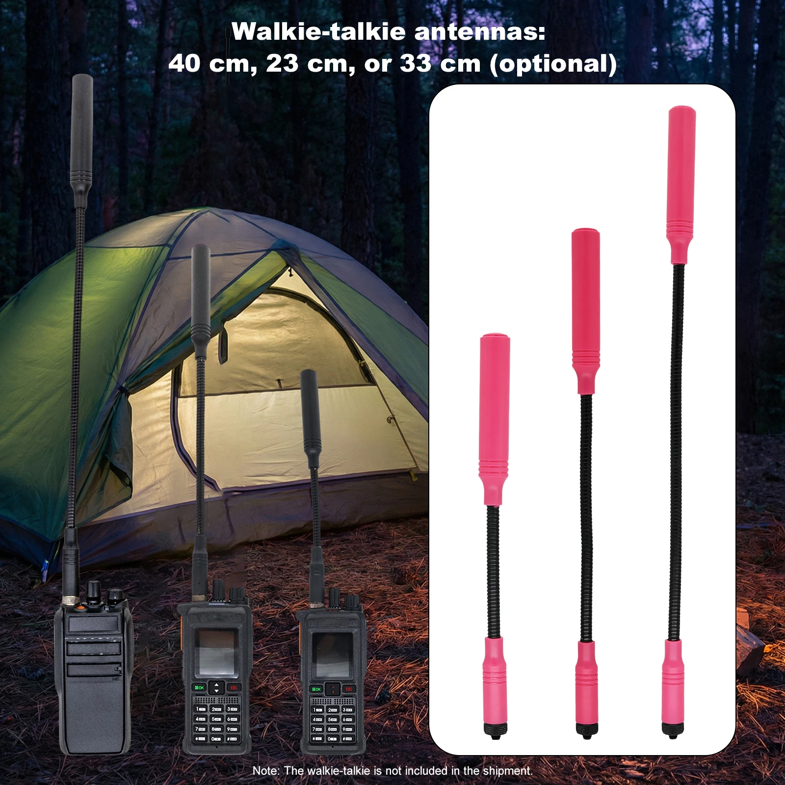 SMA-F Dual Band VHF/UHF Hamstick Antenna for Ham Radio Walkie Talkie Antenna for AT-23G/AT-33G/AT-40G Handheld Two Way Radios view 4