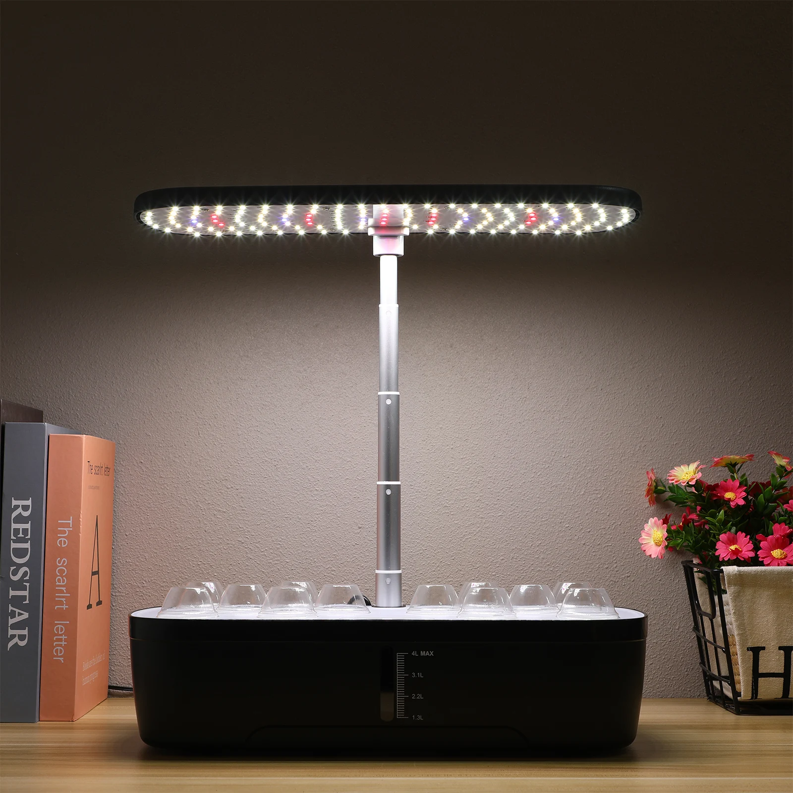 

1 set Smart Planting 12 Holes Hydroponic System Black Hydroponics Growing System Kit Indoor Garden Grow Light Professional Lamps