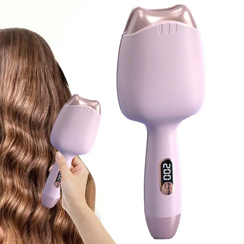 

2 Barrel Ionic Crimper Beachy Wavy Hair Crimper Rapid Heating And Anti-Scald TechnologyCute Cat's Paw Design curling iron