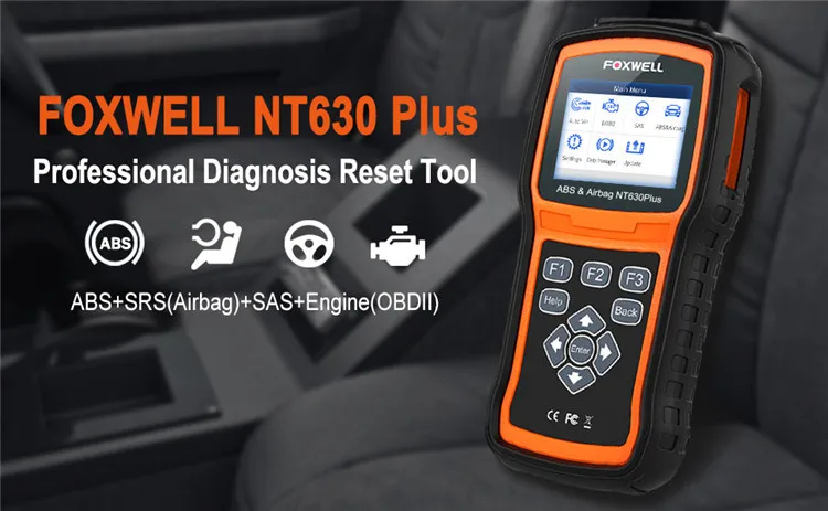 Foxwell NT630 Plus Professional Mluti-languages Car Diagnostic Scanner Tool Airbag & ABS Brake Bleed Code Reader Engine Analyzer