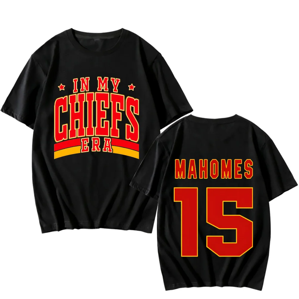 Kansas City Chiefs Ahomcotton T-shirts in My Chiefs Era Mahomes 15 Tshirt New Trend Tee Unisex Fashion High Quality Outdoor Tops