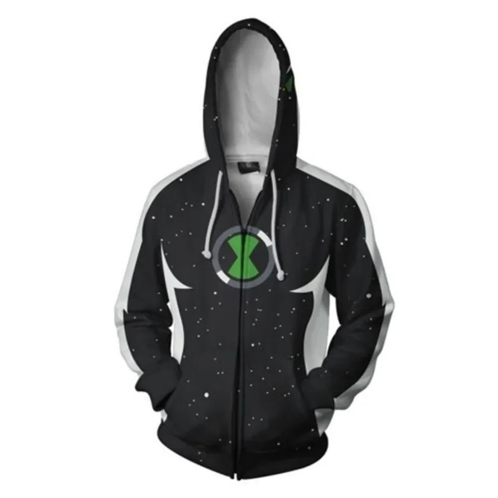 Anime Ben10 Cosplay Hoodies Men 3D Cartoon Print Casual Loose Sportswear Women Gwen Tennyson Hooded Sweatshirt Halloween Party