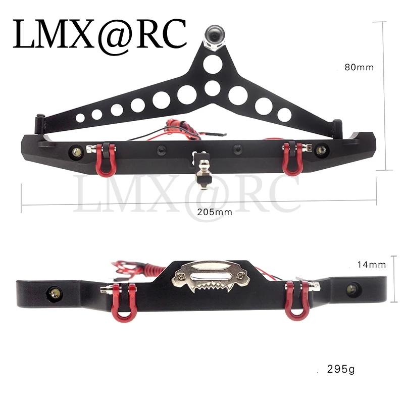 

LMX RC 1 шт./компл. TRX4 металлический передний/задний бампер Camel Trophy с подсветкой для 1/10 RC гусеничного автомобиля Traxxas TRX4 TRX-4 Defender Y09