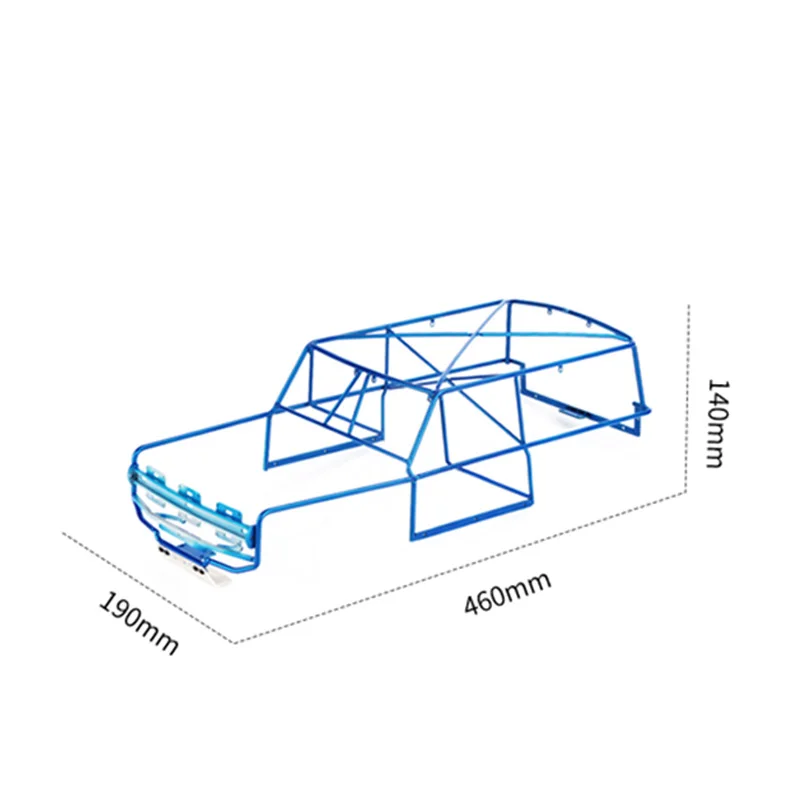 Complete Set of Titanium Alloy Tube Frame Baja 1000 Racing Shell Roll Cage Spare Tire Rack for 1/10 RC Crawler Car Traxxas TRX4
