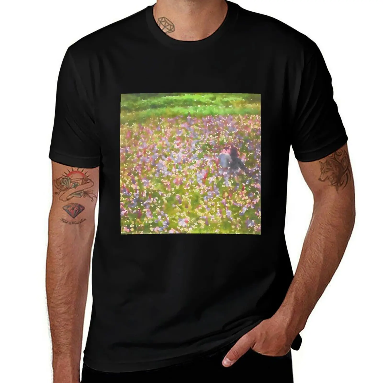 The Meadow Watercolor T-Shirt Casual Work Wear T-Shirt