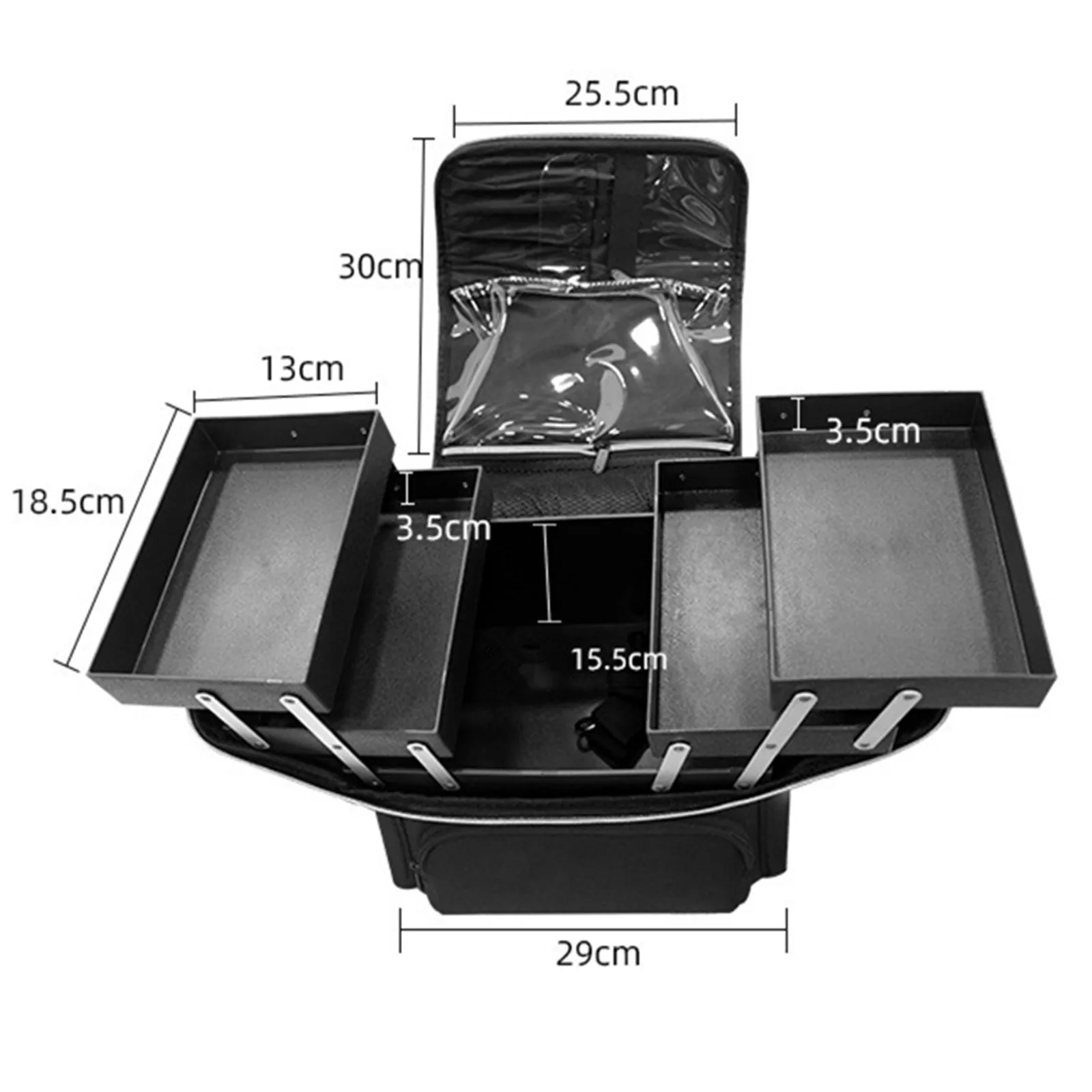 Waterproof Makeup Bag Shoulder Cosmetics Storage Handbag Nail Art Toolbox Embroidered Suitcase Multi Layer Travel Toiletry Case