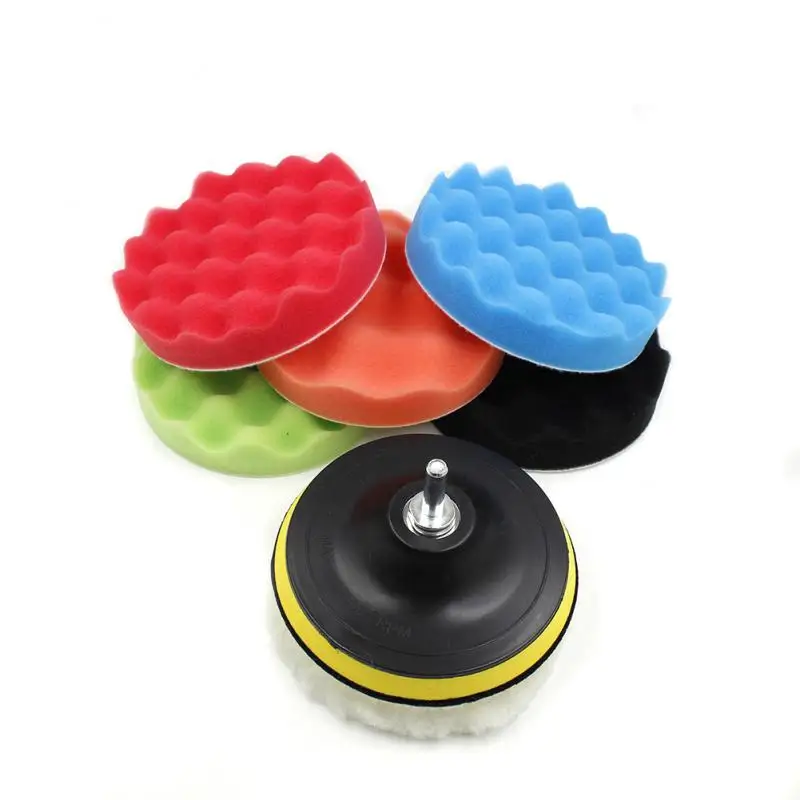 2/3/4PCS inch Polishing Kit Polishing Pad Auto Paint Care Polisher Pads Car Gadget Car Waxing Sponge Disk Wool Wheel